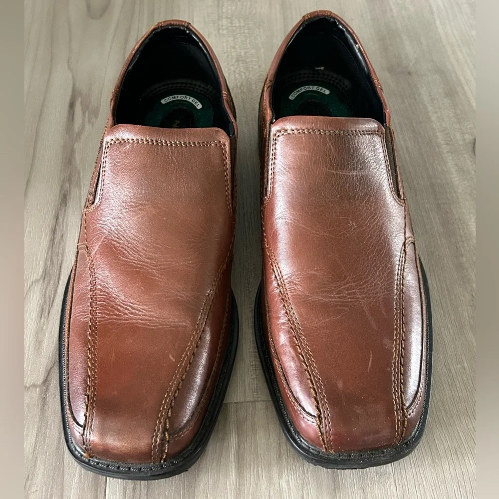 Nunn Bush Brown Leather Slip On Dress Shoe Men’s Size 8